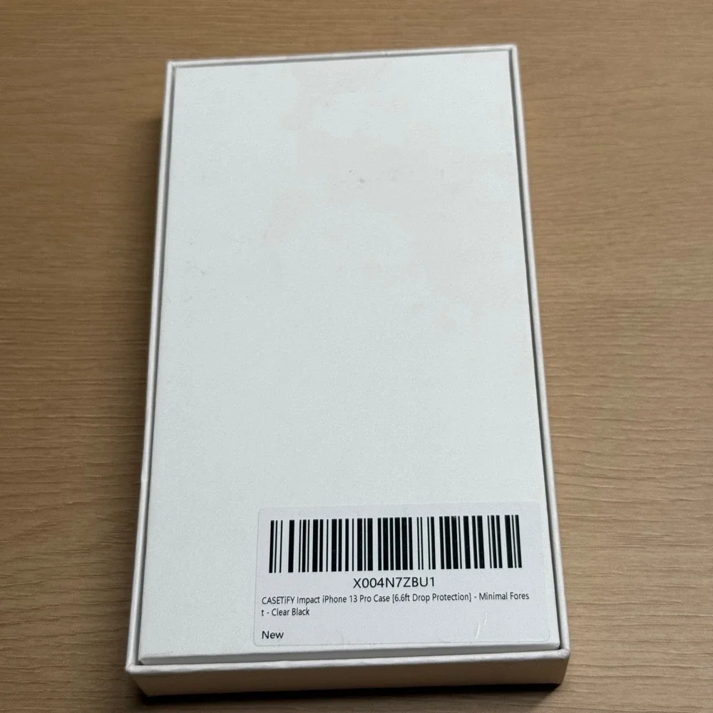 Casetify iPhone 13 Pro Case Impact Clear Black Minimal Forest Trees Birds NIB